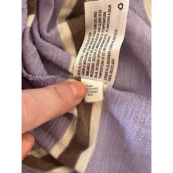 Wild Fable Striped Long Sleeved Crop Shirt - Picture 8 of 8